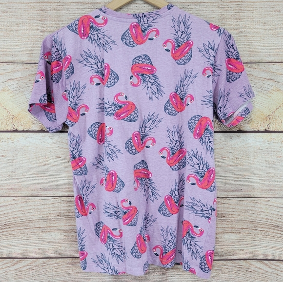 Knicker Bocker flamingo float print tshirt - Picture 2 of 6